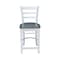 International Concepts Emily CounterHeight Stool, 24" Seat Height, White/Heather Gray S05-6172 - alternate 6